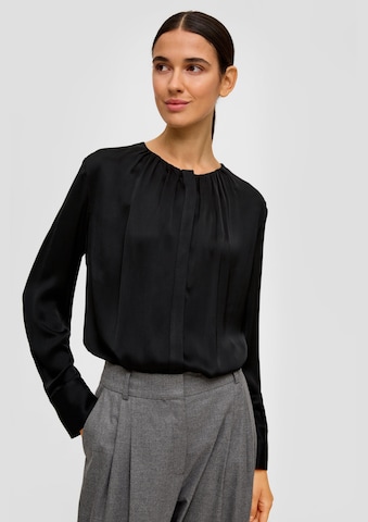 s.Oliver BLACK LABEL Bluse in Schwarz: predná strana