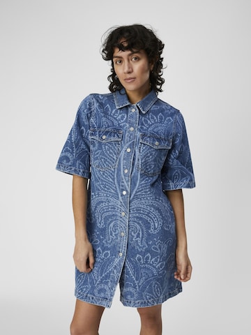 Robe-chemise 'BIRNA' OBJECT en bleu : devant