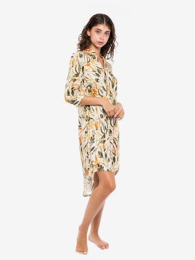 Pink Label Summer Dress 'BEACHWEAR PASTEL GREEN LEAF' in 44 in Light yellow, Item view