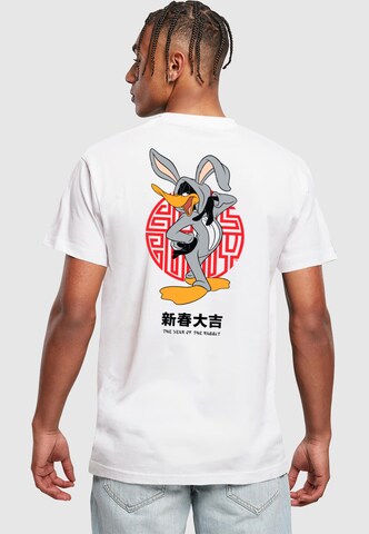 T-Shirt 'Looney Tunes' Merchcode en blanc