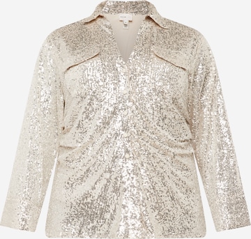 River Island Plus Blouse in Beige: front