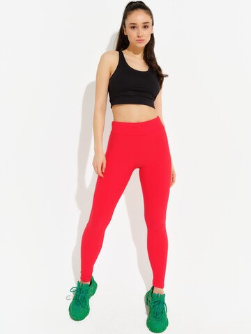 Evoni Skinny Leggings 'Thermo'‌‌‌‌‌‌‌‌ in Rot