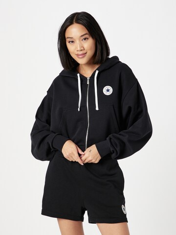 CONVERSE Sweat jacket in Black: front