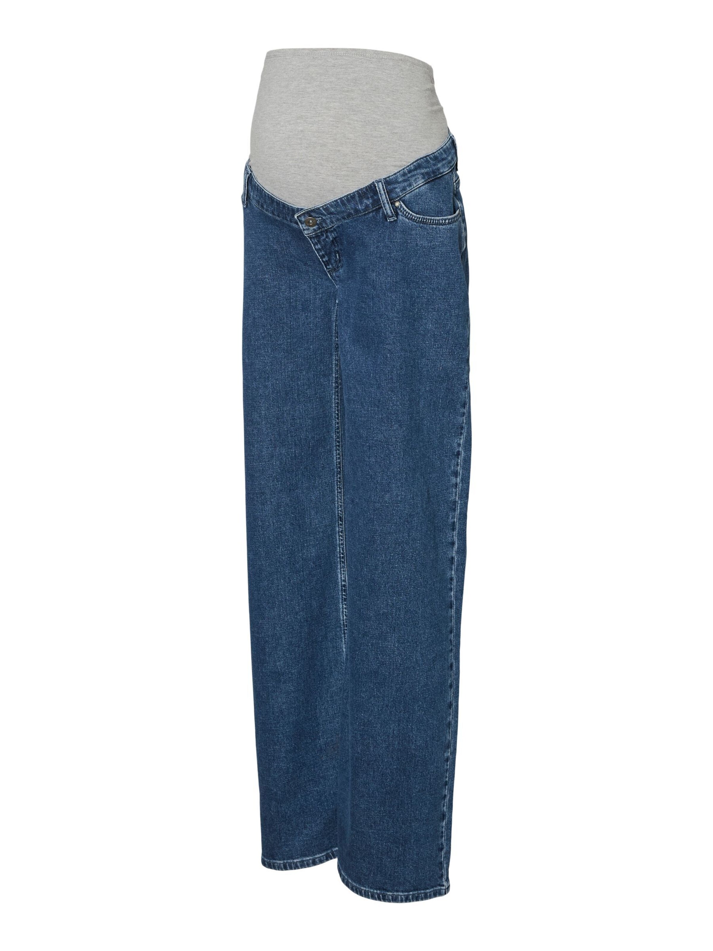 MAMALICIOUS Jeans in de kleur Blauw denim / Lichtgrijs, Productweergave
