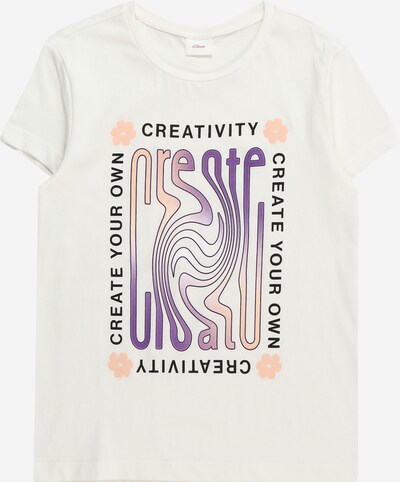 s.Oliver T-Shirt en violet / poudre / noir / blanc, Vue avec produit