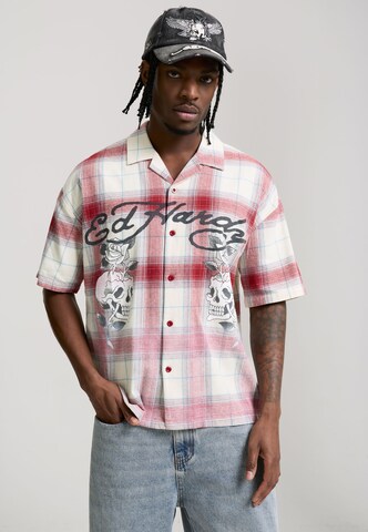 Ed Hardy Классический крой Рубашка в Красный: спереди