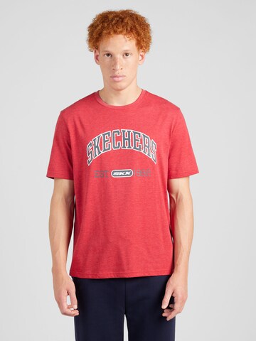 SKECHERS Performance shirt 'PRESTIGE' in Red: front