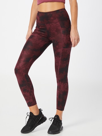 Bally Skinny Workout Pants in Red: front