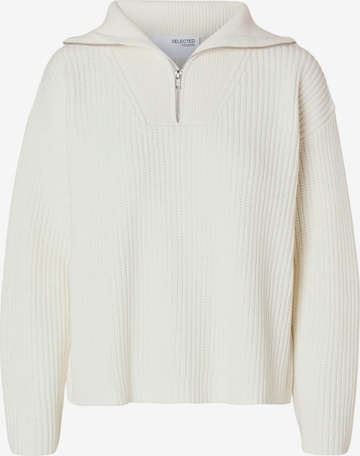 SELECTED Sweater 'Bloomie' in White: front