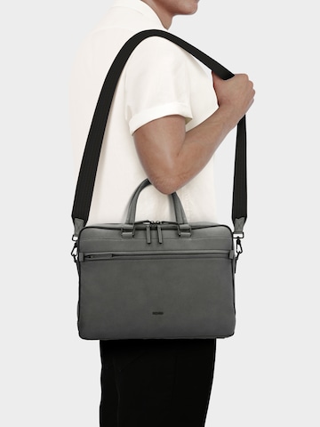 Picard Document Bag in Grey: front