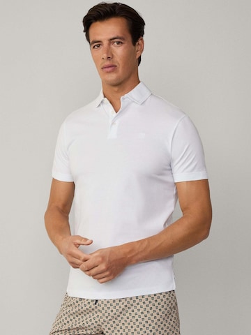 Hackett London Poloshirt in Weiß: Vorderseite