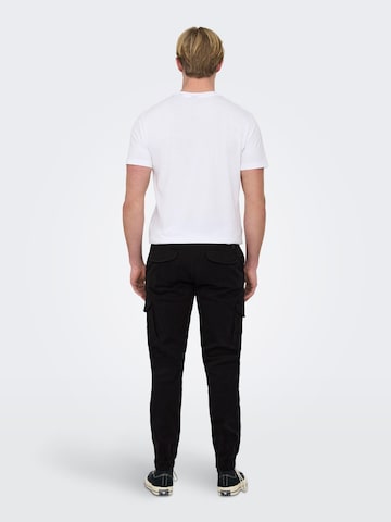 Only & Sons Tapered Cargo nadrágok 'Carter' - fekete