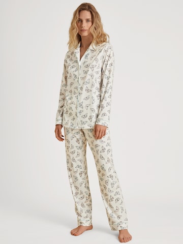 CALIDA Regular Pyjama in Wit: voorkant