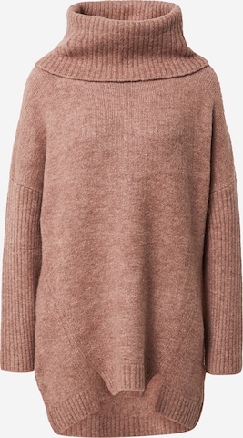 ABOUT YOU Oversized Sweater 'Franka' in Brown: front