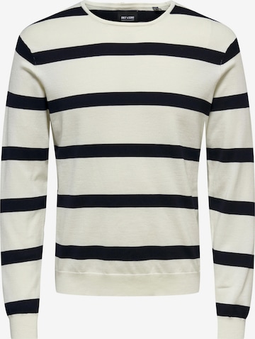 Only & Sons - Pullover 'WYLER' em branco: frente