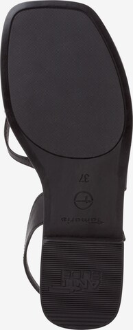 TAMARIS T-bar sandals in Black