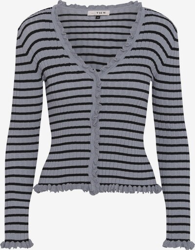 A-VIEW Strickjacke in hellgrau / schwarz, Produktansicht