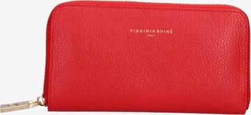 Portamonete 'Portafoglio donna pelle dollaro con zip 20x10 cm' di Virginia Rhinè in rosso: frontale