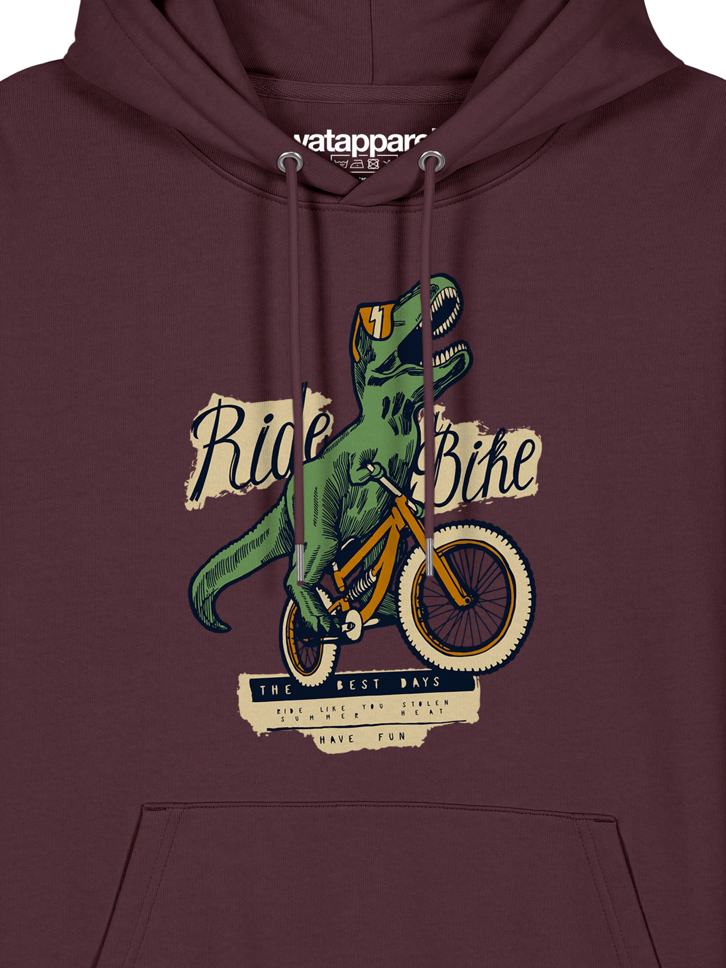 Watapparel Sweatshirt ' T-Rex Fahrrad ' in Rood