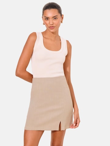 Lipsy - Falda en beige: frente