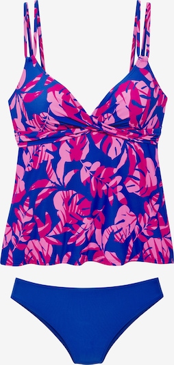 VIVANCE Tankini koossa S/C/D värissä kuninkaallisen sininen / vaaleanpunainen / magenta, Tuotenäkymä