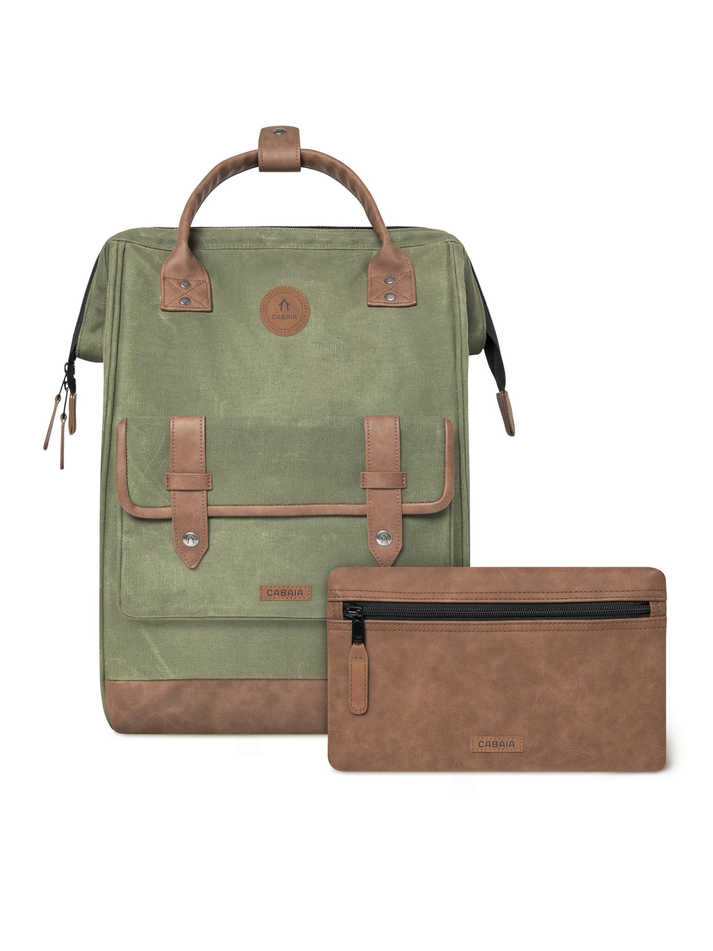 Cabaia Rucksack 'Adventurer' in Grün: Vorderseite