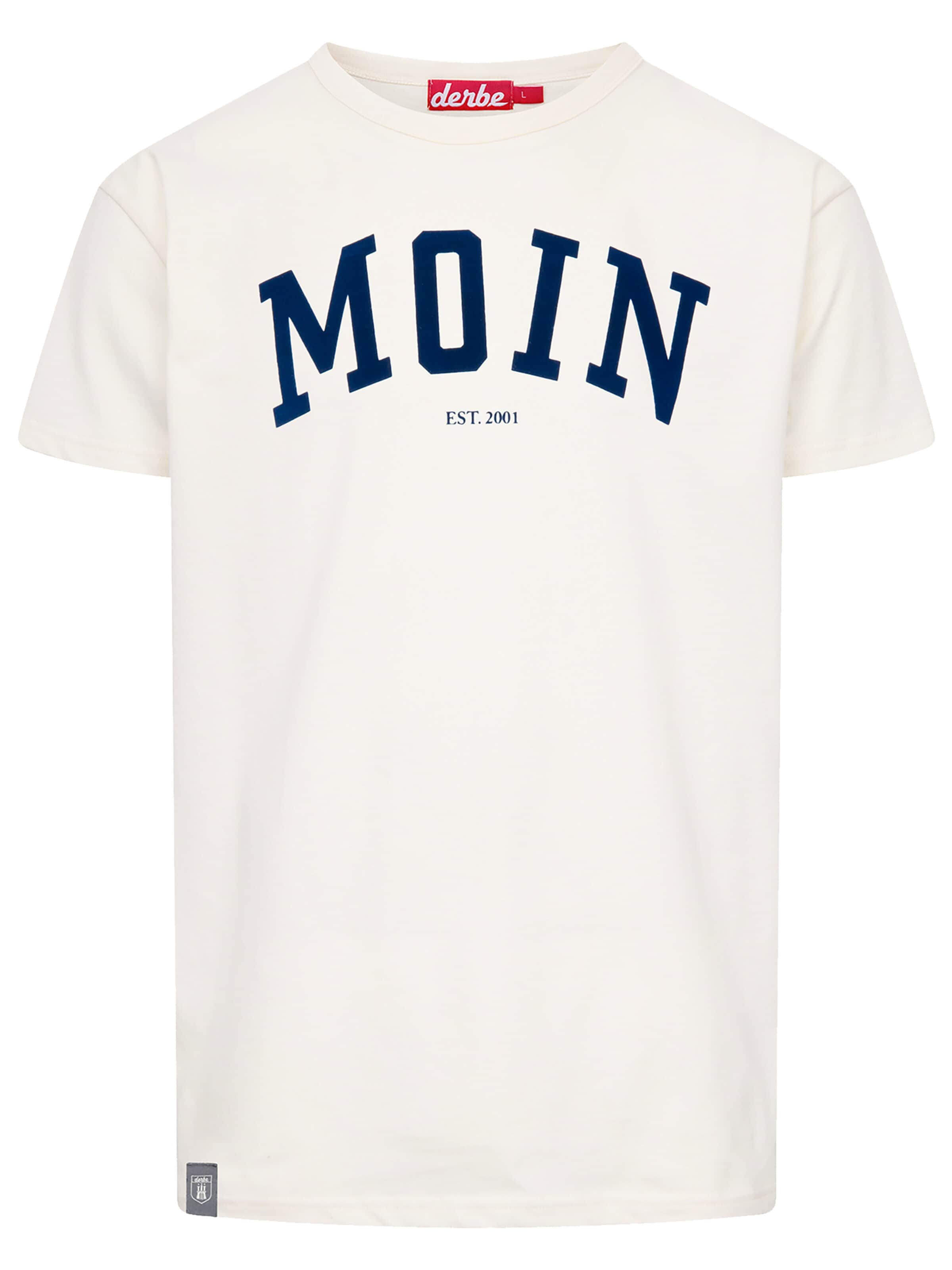 Derbe Shirt 'Moin' in Beige: front