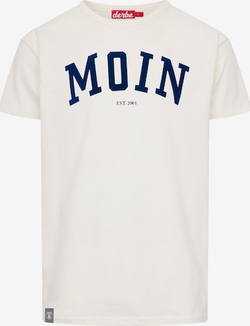 Derbe Shirt 'Moin' in Beige: Vorderseite