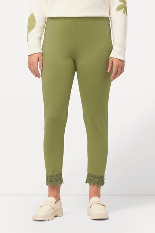 Ulla Popken Skinny Broek in Groen: voorkant