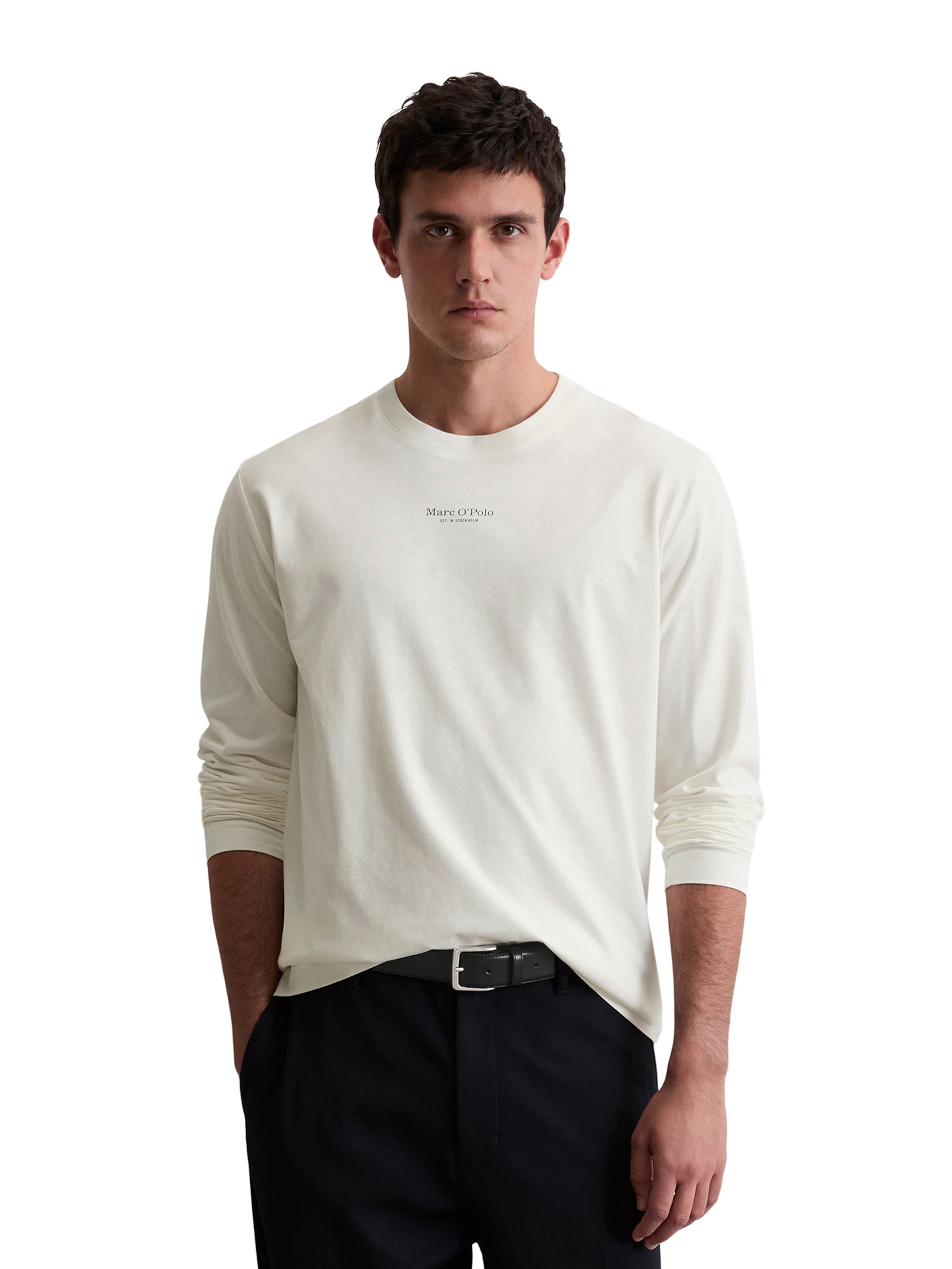 T-Shirt Marc O'Polo en blanc : devant