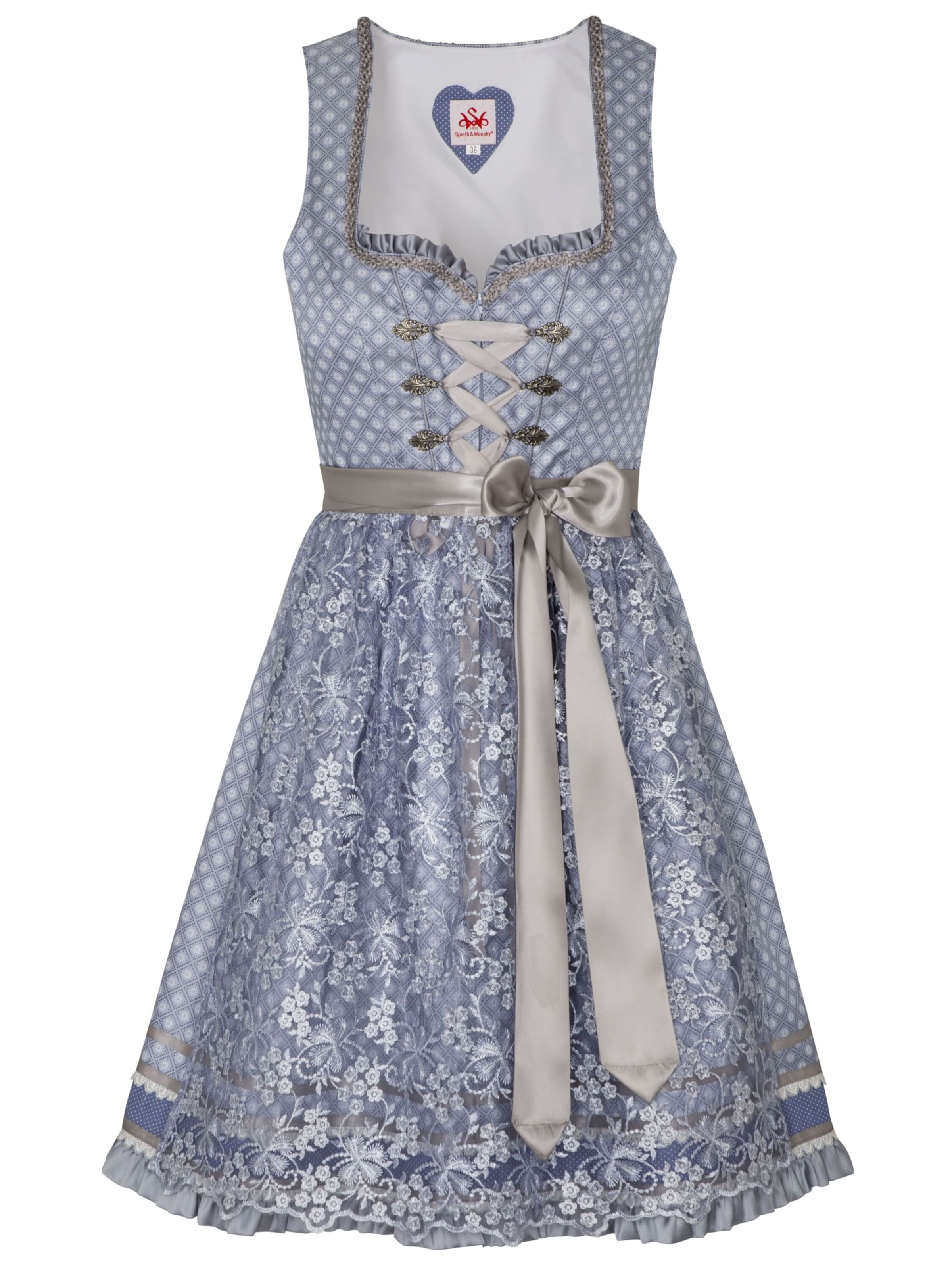 SPIETH & WENSKY Dirndl 'Amazona' in Blauw: voorkant