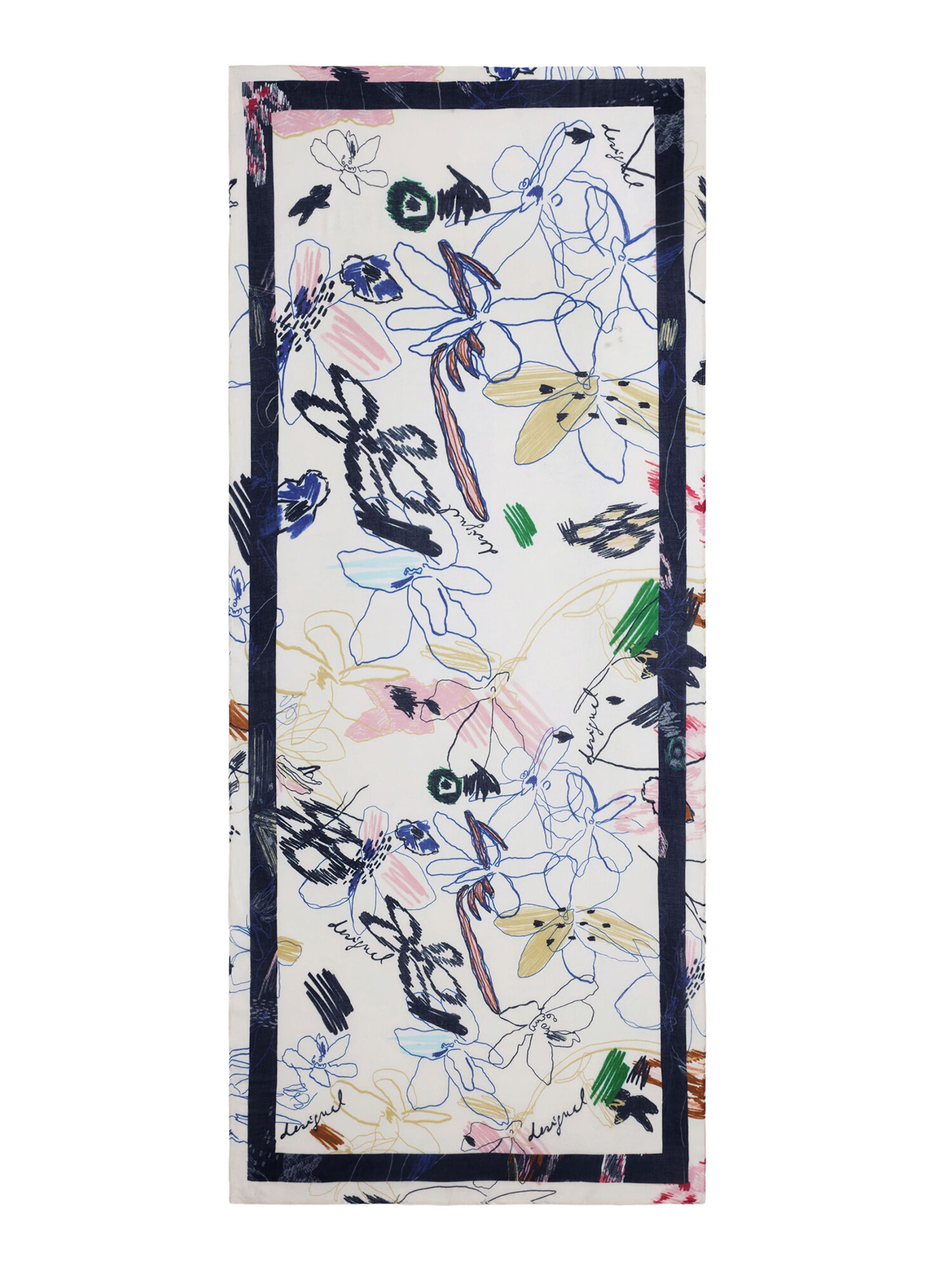 Desigual Šála – bílá: přední strana