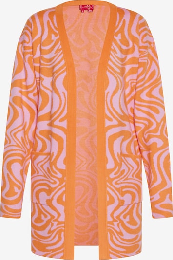 swirly Strickjacke in orange / pink, Produktansicht