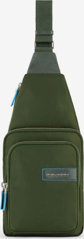 Borsa a tracolla di Piquadro in verde: frontale