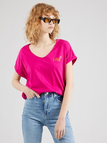 OUI T-shirt i rosa: framsida