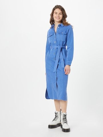PULZ Jeans Košilové šaty 'CALISTA' – modrá: přední strana