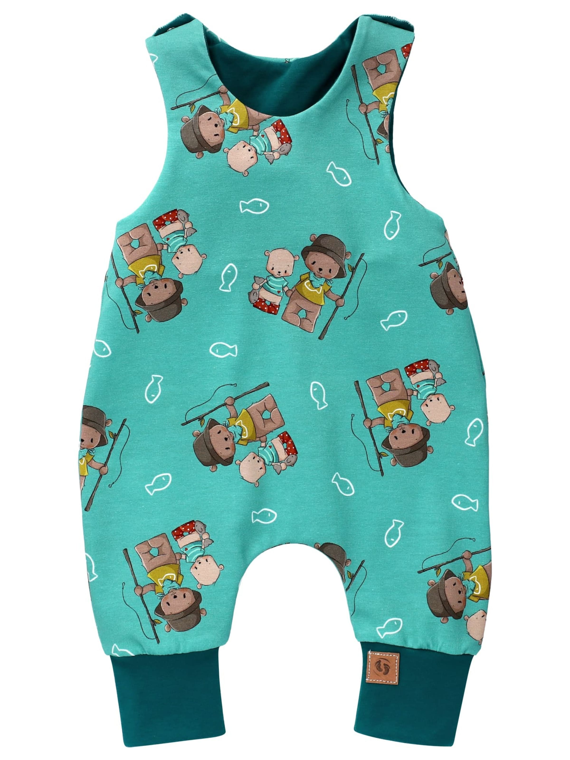 Barboteuse / body Land-Juwelen en vert : devant