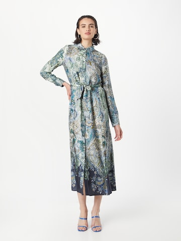 Robe-chemise Emily Van Den Bergh en bleu : devant