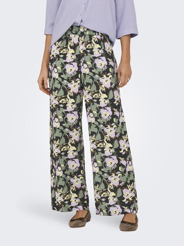 JDY - Pierna ancha Pantalón 'JDYTROYA' en negro: frente