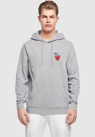 Sweat-shirt 'Lilo And Stitch - Sitting On Heart' ABSOLUTE CULT en gris : devant