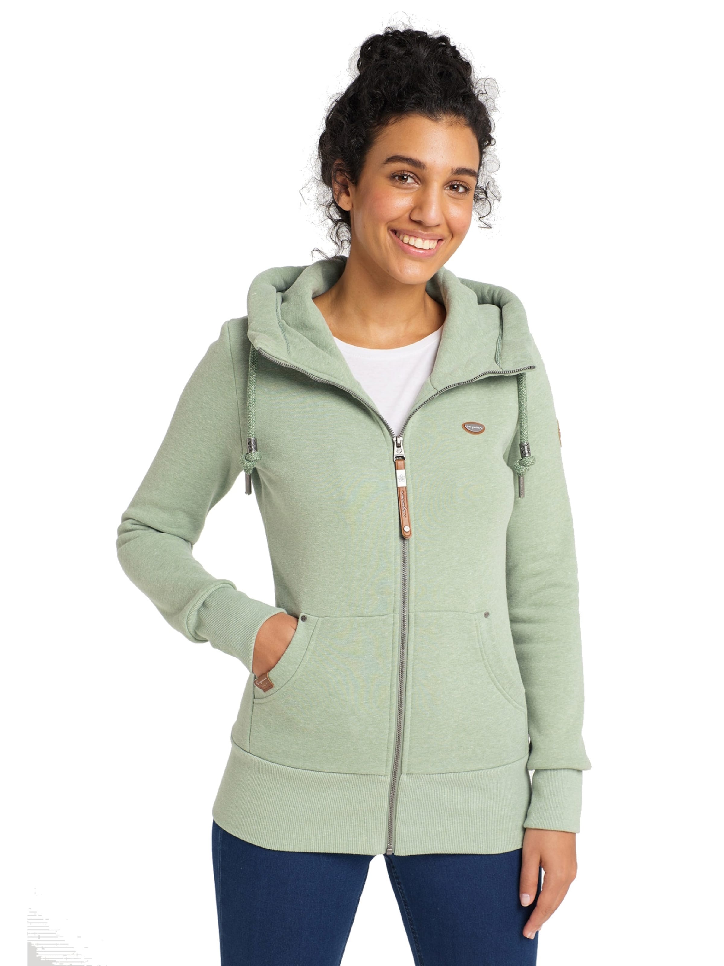 Giacca di felpa 'Neska' di Ragwear in verde: frontale
