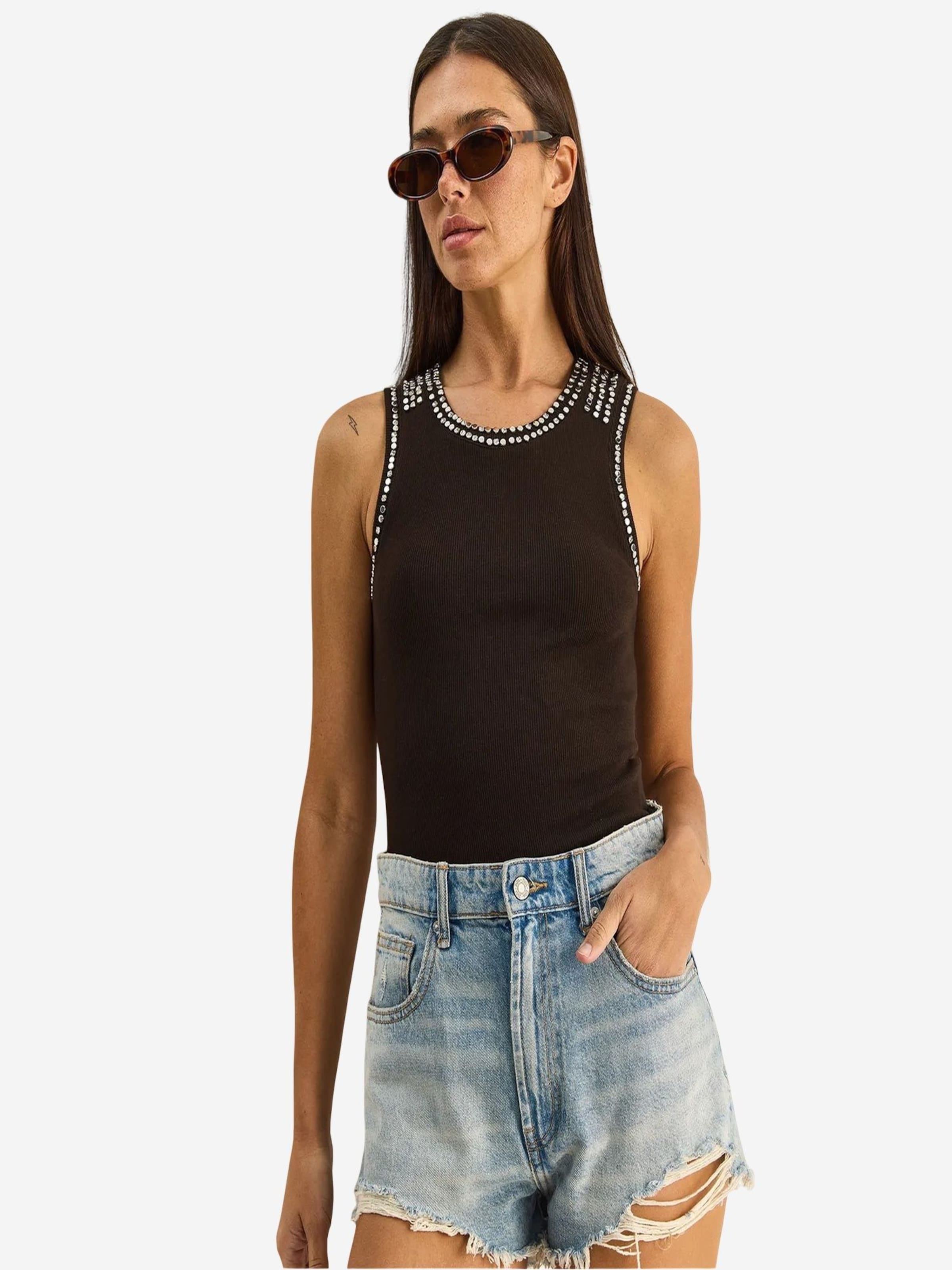 Bianco Lucci Blouse in Brown