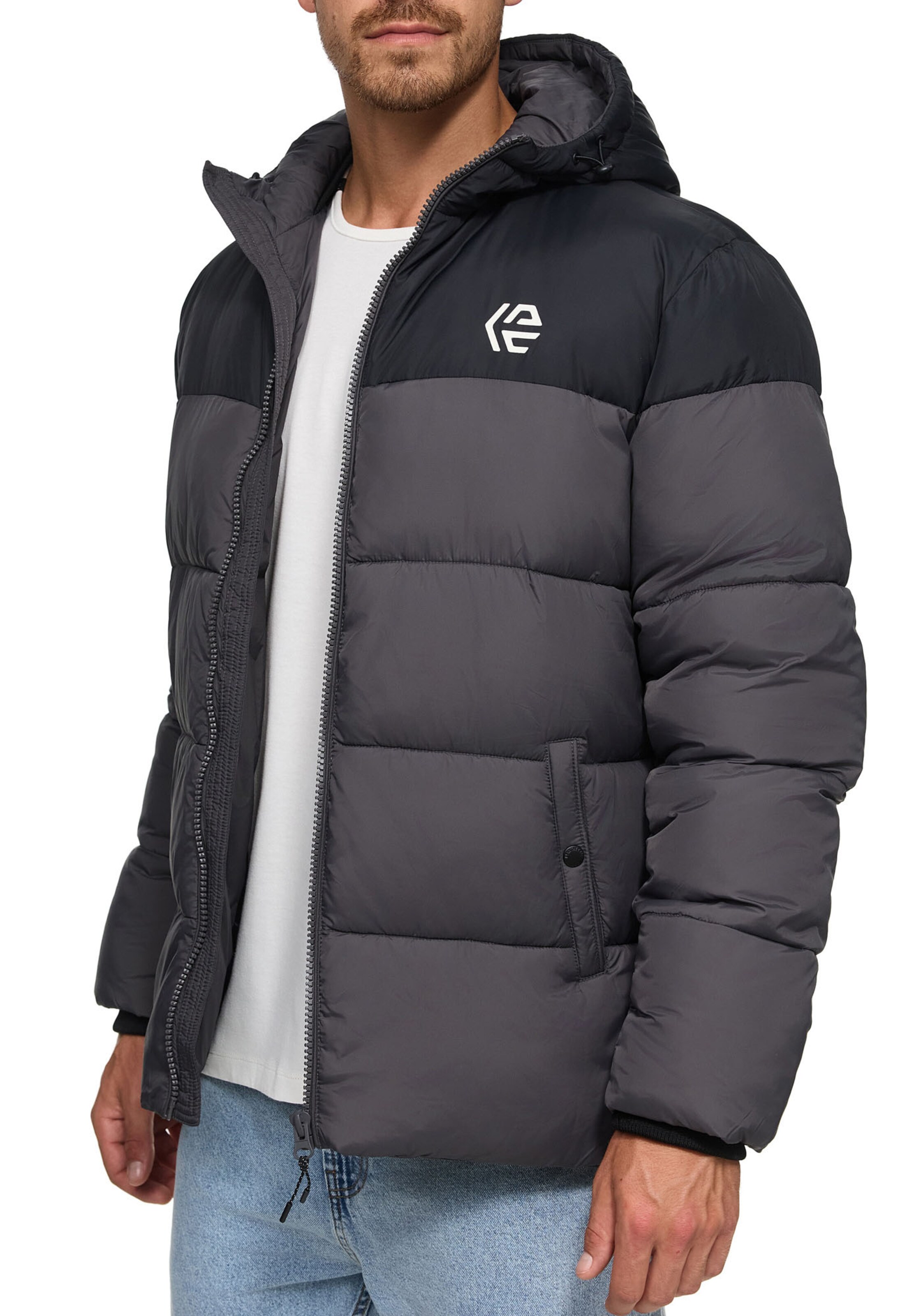 INDICODE JEANS Winter Jacket in Grey