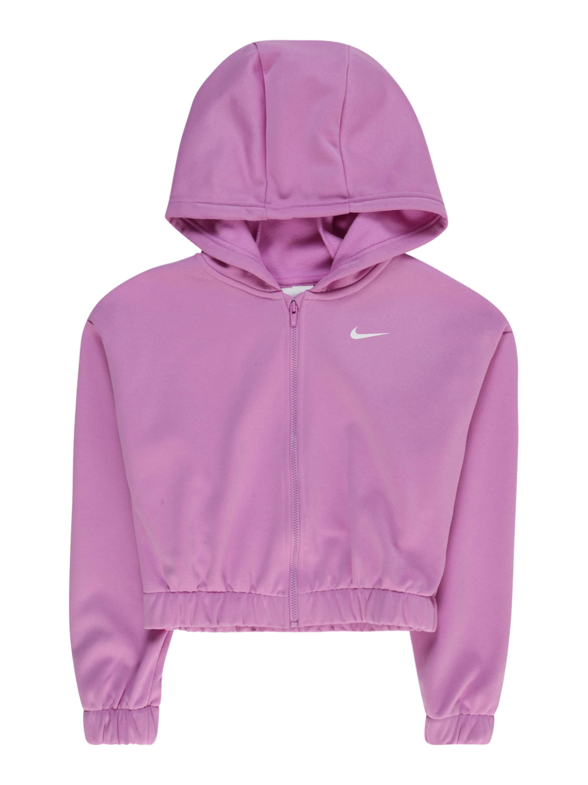 Nike Mini Swoosh Oversized Cropped Purple Zip Through Hoodi Nike Purple  Sweatshirt Top
