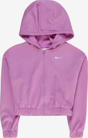 NIKE Sportief sweatvest in Roze: voorkant