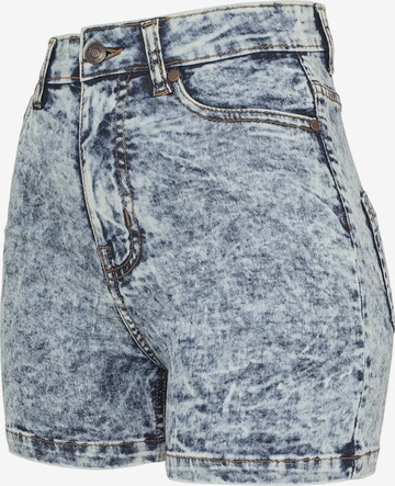 Urban Classics Skinny Shorts in Blau