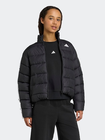ADIDAS SPORTSWEAR Спортно яке 'ESS' в черно: отпред