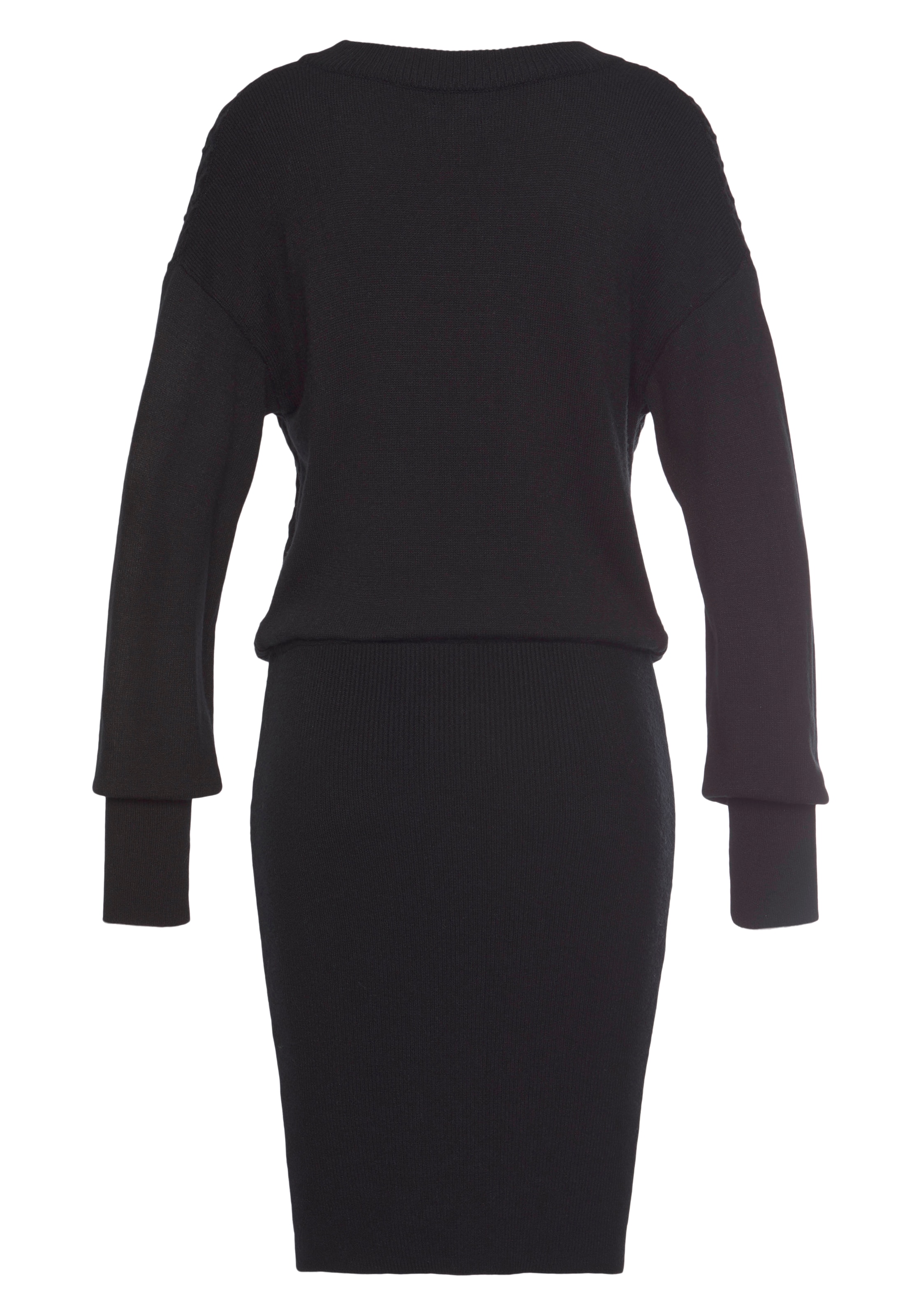 LASCANA Stickad klänning i svart