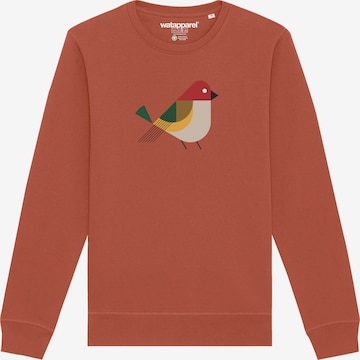 Watapparel Sweatshirt ' Vogel ' in Braun: Vorderseite