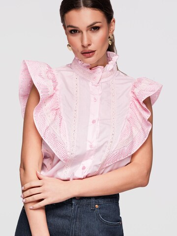 Ombre Blouse in Roze